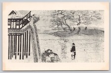 Kibi's Adventures in China Japanese Scroll Art Food Brought to Kibi Postcard