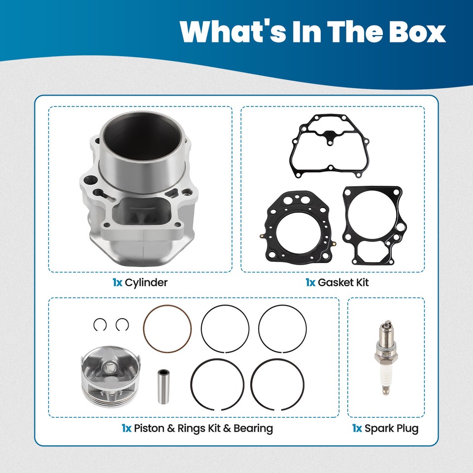 Top End Rebuild Kit 07-18 Honda TRX420 Rancher Cylinder Piston Gasket 12100- HP5-600 Honda Rancher Piston Rebuild Kit - Foto 7