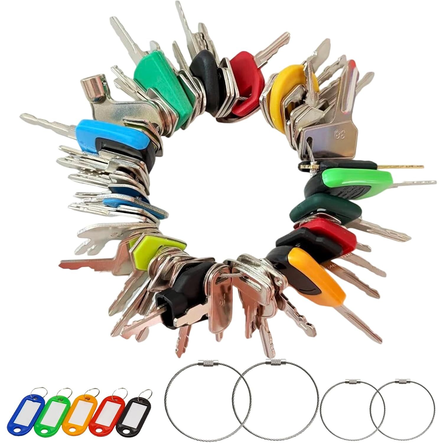 Keys Set Cat Bobcat Jcb John Deere Case Kubota Volvo Komatsu