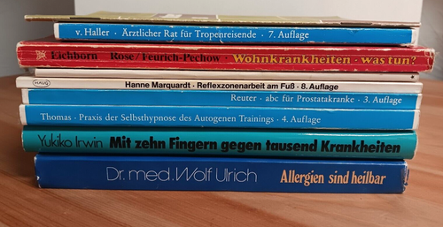 Vintage German Medicine 9 Books Prostate Cancer,Allergies,Grandmas Home Medice