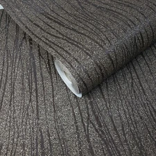 Mica chip stones Brown Modern Natural Wallpaper Vermiculite Lines wall coverings