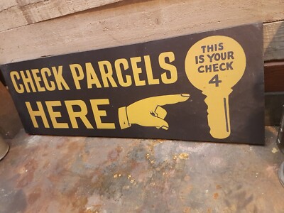 Vintage Style American Check Paket Schild
