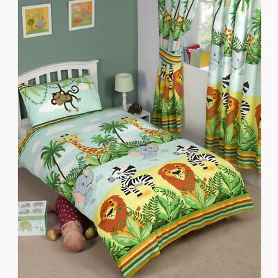 Jungle-Tastic Kinder Junior Bettbezug + Passende 168cm x 137cm Gefüttert