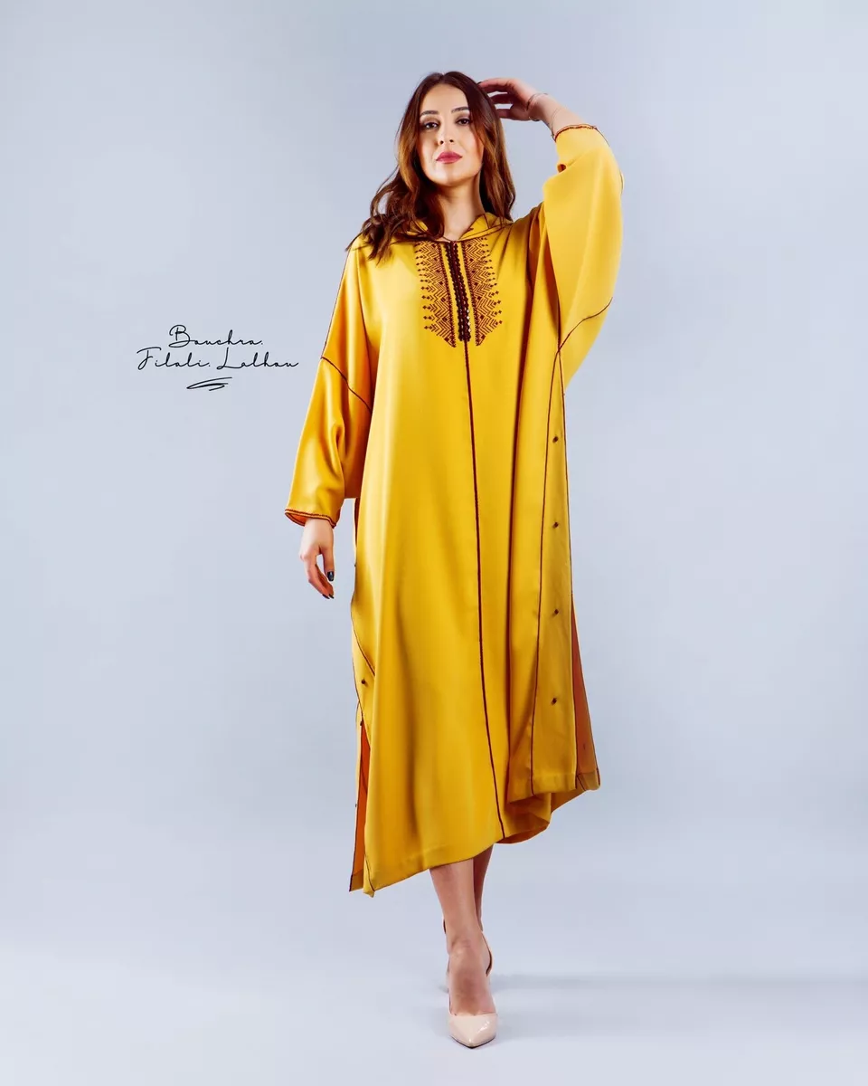 Caftan jaune moutarde sales