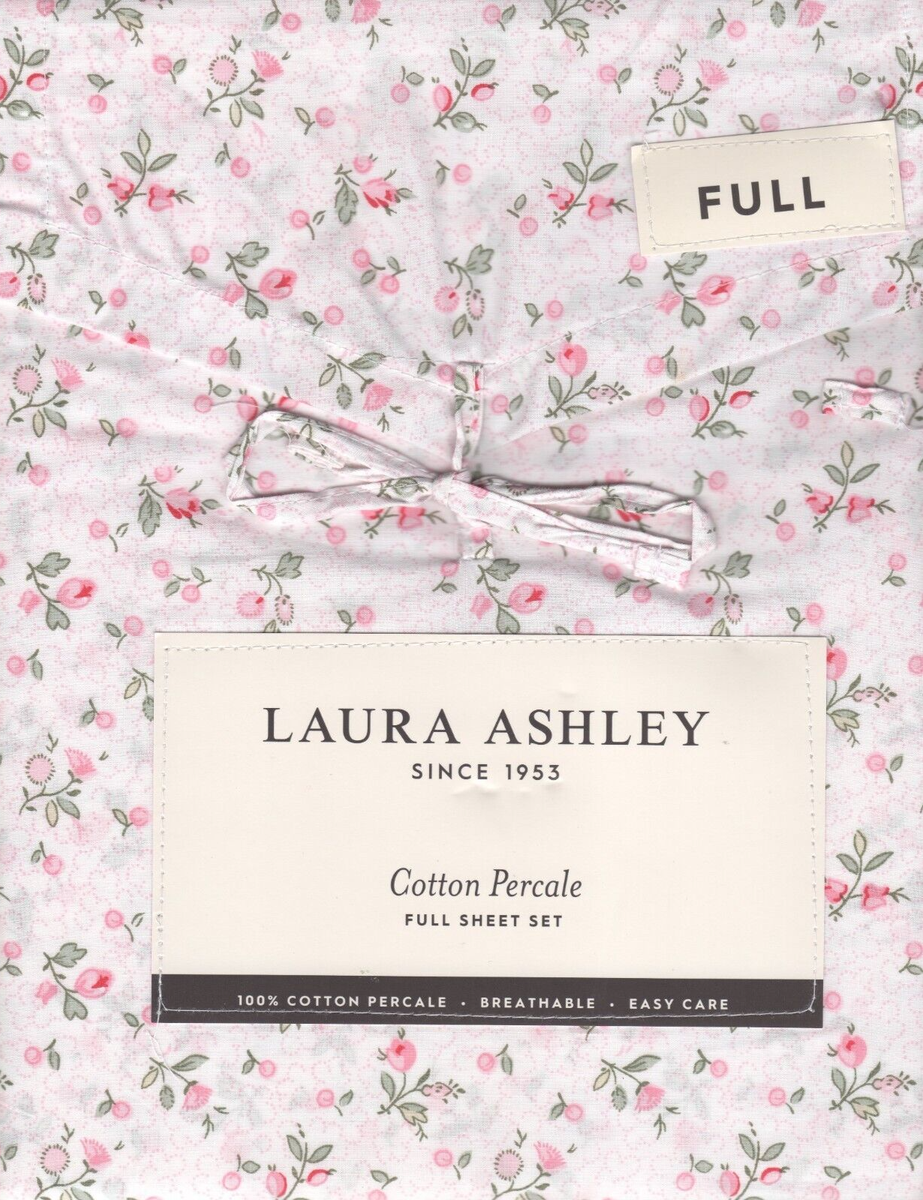 Laura Ashley Full Sheet Set Aylesmore Ditzy Pink Floral 4pc
