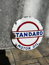 Standard Esso Motor Oil emailschild 1930 Pumpe Benzin Oel Oldose Schild
