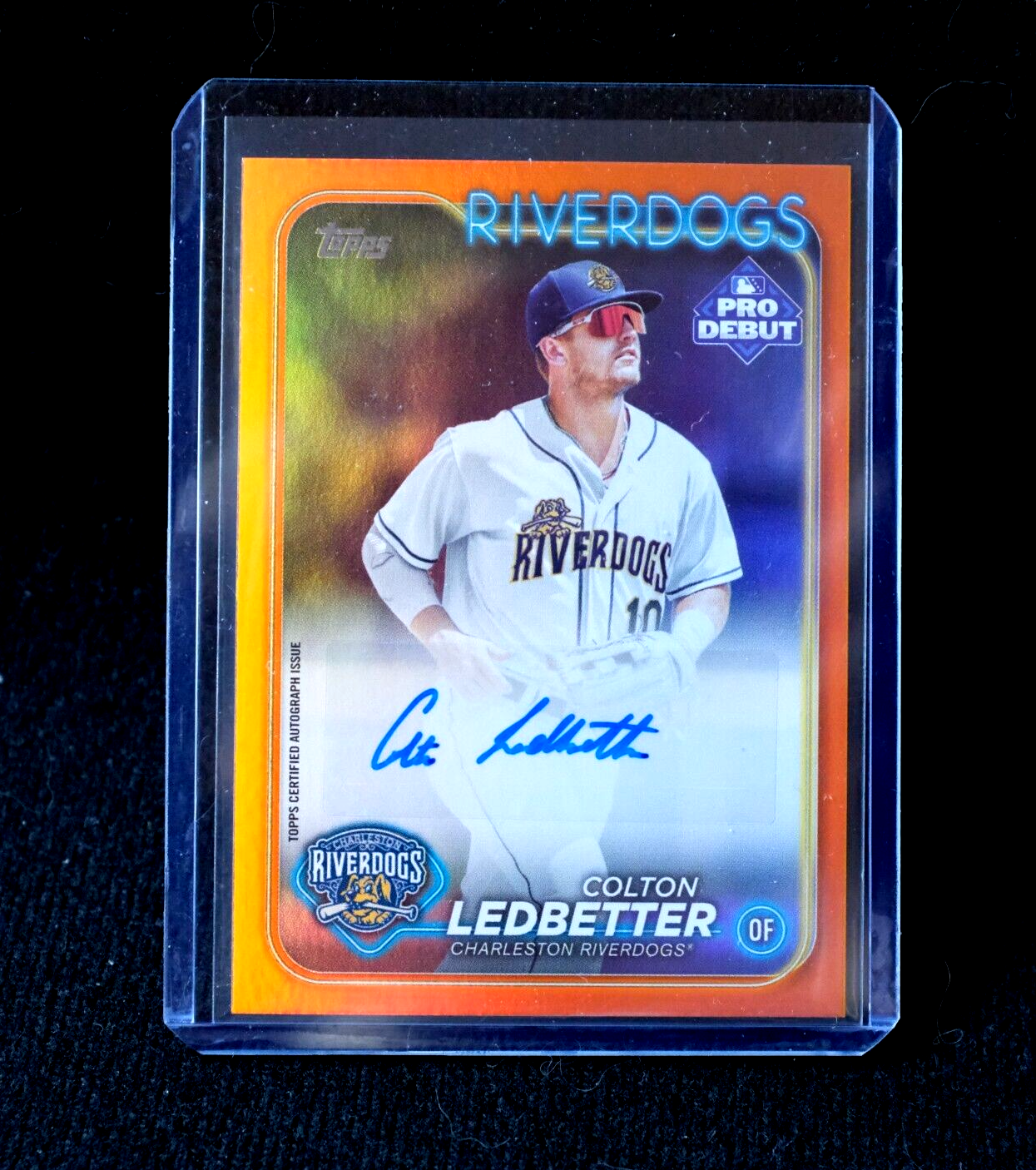 2024 Topps Pro Debut Colton Ledbetter Orange Refractor Auto /25 #PD-199 Rays RC