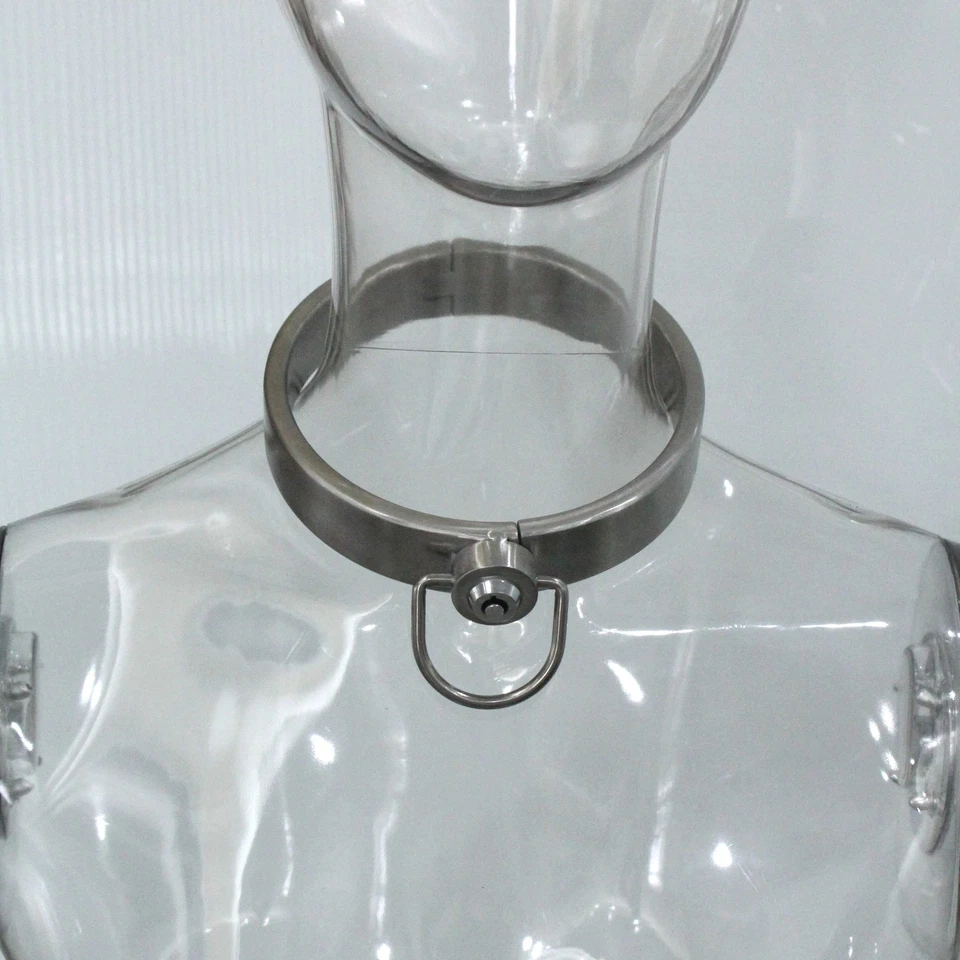 Bondage Heavy Edelstahl Halsband Halskragen Neck Collar Choker Manschetten BDSM - Bild 3 von 3