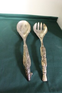 Wallis sliver smith Santa & snowman salad set
