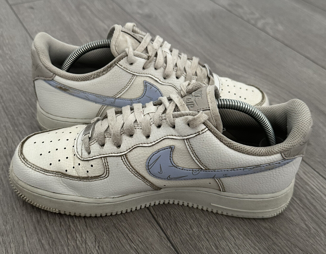 Nike Air Force Low '07 Reflective Mini Swoosh Blue Grey White