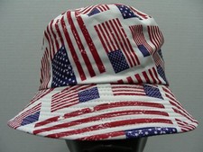 USA FLAGS - Americana Themed - LULLA Collection - M/L SIZE Bucket Hat Sun Cap 