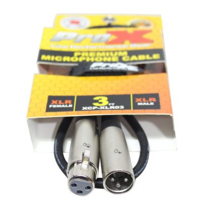 Pro X 3 Ft. Balanced XLR3-F to XLR3-M Premium Audio Microphone Cable