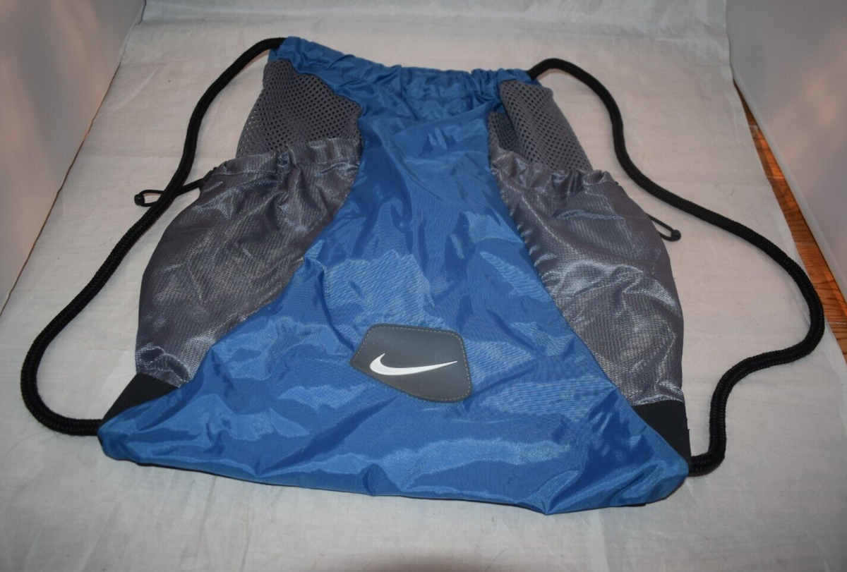 light blue nike drawstring bag