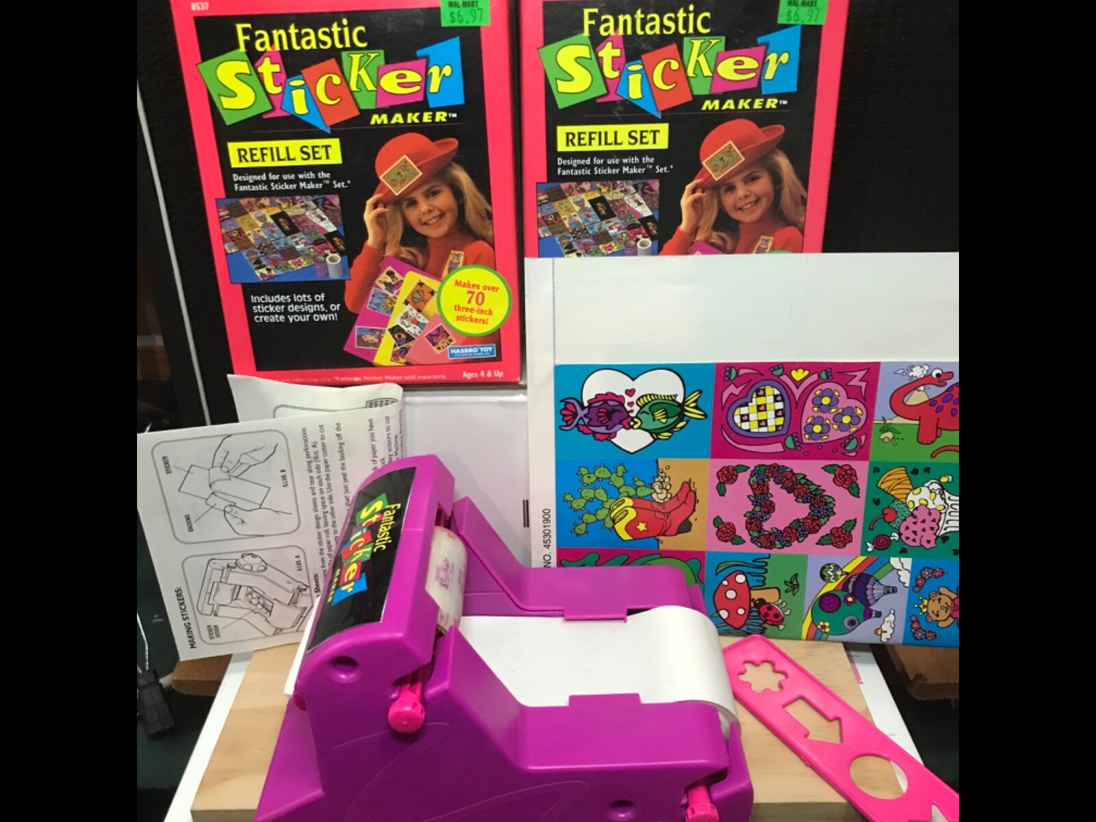 Fantastic sticker maker by hasbro toys. Comes with extra sticker sheets.