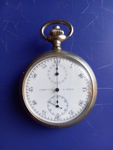Montre Gousset Ancienne Leroy Marçais - Décor Floral - Argenté - Non Testée Occasion