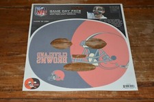 NFL Game Day Full Face CLEVELAND BROWNS Temporary Tattoo USA Easy Removal NEW
