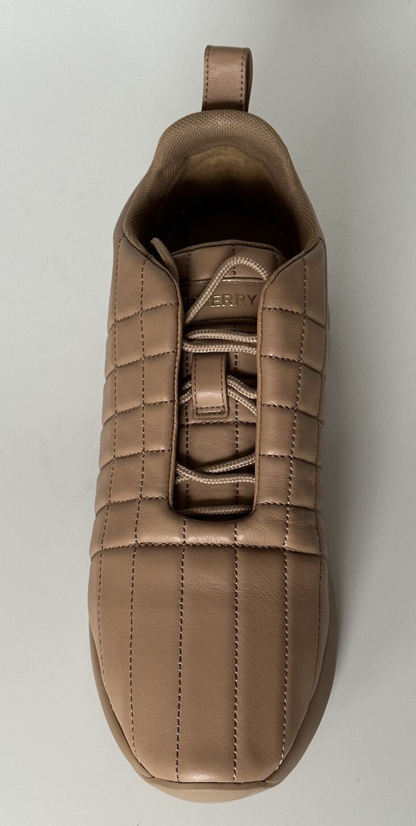 スニーカー BURBERRY BISCUIT LEATHER SNEAKERS NIB $850 Burberry Quilted Dark Biscuit Leather Sneakers 11