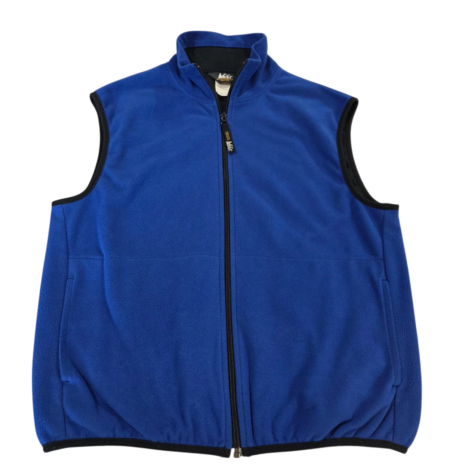 Rei Fleece Vest Unisex Adult Royal Blue S Full Zip High Neck Hiking Outdoor Gear
