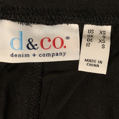 Denim & Co. Black Elastic Waist Pants Casual Cotton Stretch Pockets XS-Small NWT - Picture 3 of 7