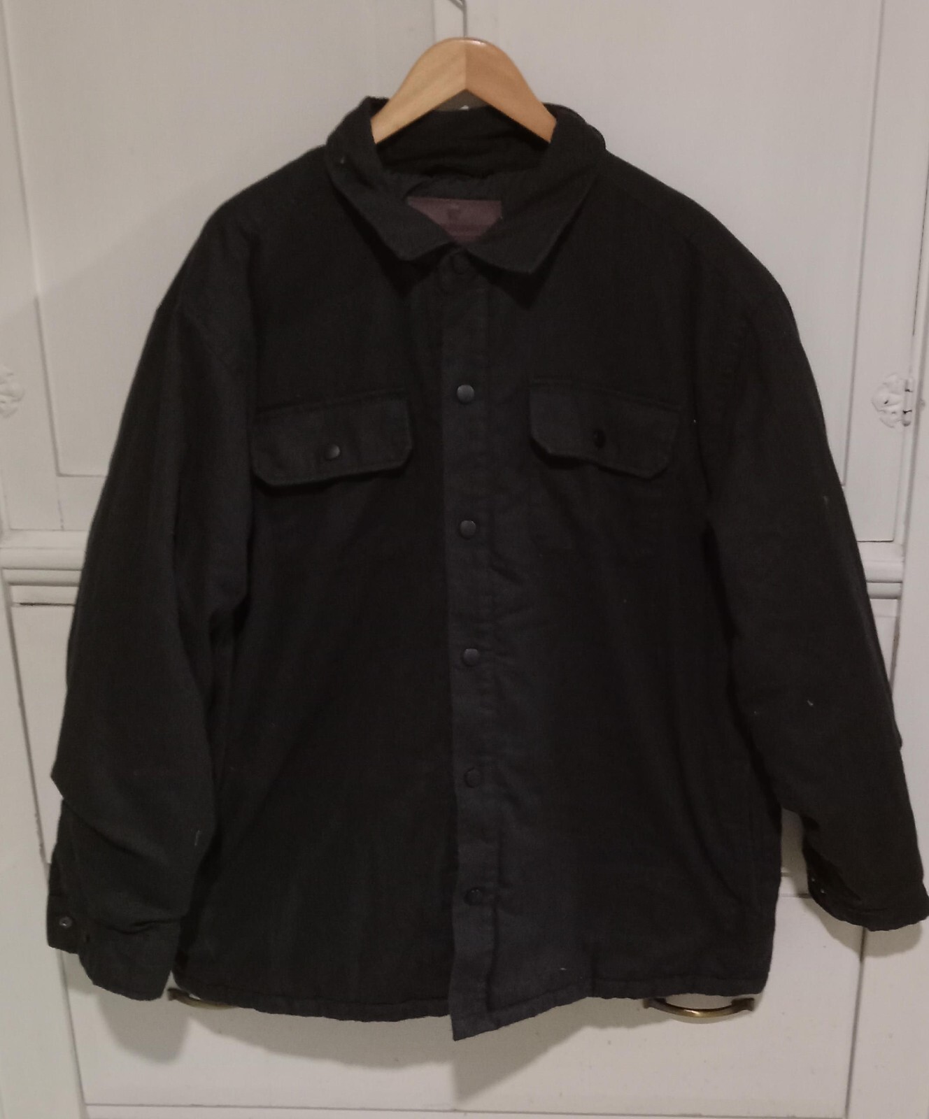 Men's Rugged Elements Black Button Up Collared Ja… - image 1