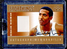 2010 Sport Kings Silver RENALDO NEHEMIAH High Hurdles USA HOF Autograph Relic