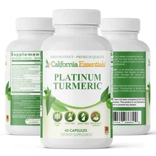 Platinum Turmeric, Pain Relief, Joint Support with Natural Ingredients - 180 Cap