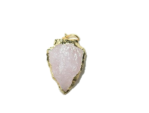 Jet Exquisite Rose Quartz Gold Plated 