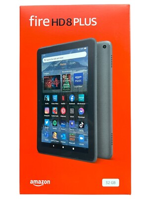 Amazon Fire HD 8 Plus Tablet 8 Zoll HD, 32 GB, 3 GB RAM, grau, mit Werbung