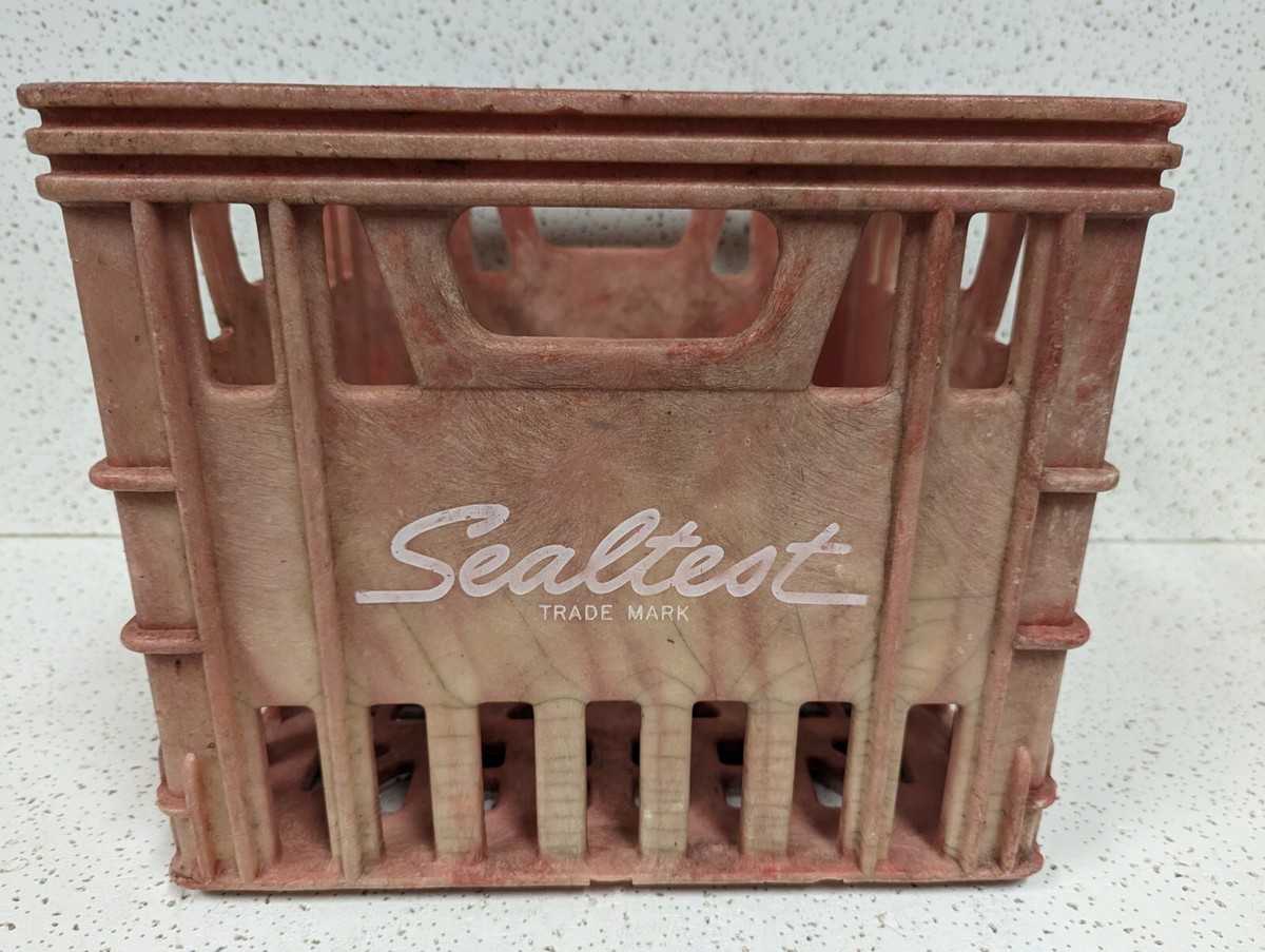 Vintage Sealtest Dairy Plastic Milk Crate Red Vintage VTG 1970s