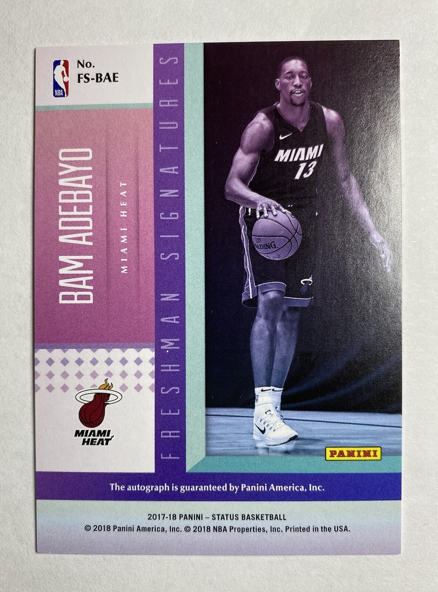 2017-18 Panini Status BAM ADEBAYO Signatures Pink /149 RC 2017-18 Panini Status BAM ADEBAYO Signatures Pink /149 RC