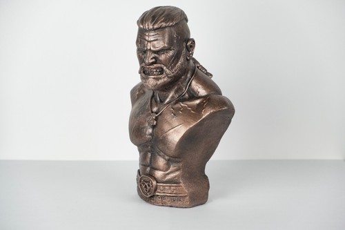 Skandinavischer Wikinger Figur Büste Skulptur Handarbeit Steinfiguren Skulptur - Bild 13 von 60