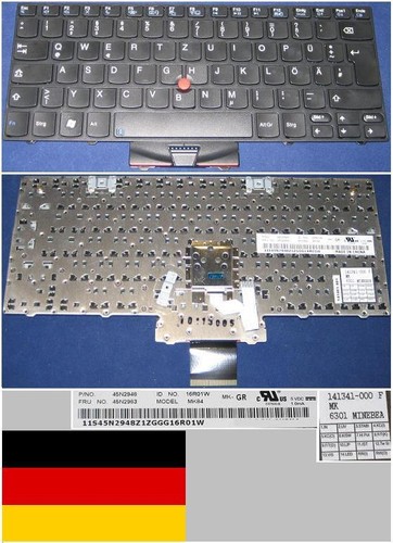 German Qwertz Keyboard LENOVO ThinkPad X100E X100 MK84 45N2948 45N2983 Black