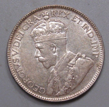 XF++/AU 1928 Silver 25¢ Twenty Five Cent. Canada. Luster.
