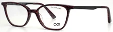 OGI 9109 1938 Orchid Crackle Womens Semi Cat Eye Eyeglasses 49-17-135 B:35 C