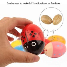 Easter Wood Egg Shaker Musical Instruments for Party Favor 2.36"x1.57" Set of 6