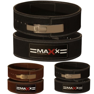 Maxx Leder Gewichthebergürtel Bodybuilding Gym Powerlifting Gym Metallhebel