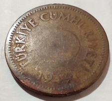 10 Kurus 1949 Turkey Coin Türkíye Kumhiríyetí kuruş