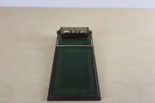 Vintage Park Sherman Brass Perpetual Desk Calendar Notepad Holder USA