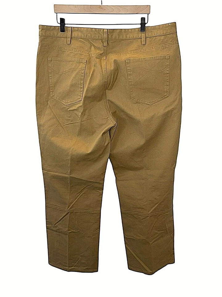 Pantalones chinos de trabajo al aire libre Orvis para hombre talla 42 marrón sarga de lona Foto 3 de 4
