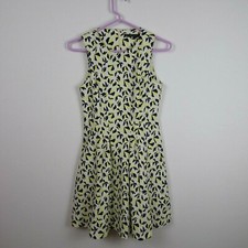 Zara Trafaluc Women's Tank Dress Sleeveless Box-Pleated Geometric Print Zip S