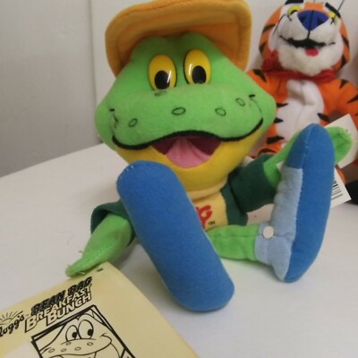 Breakfast Bunch 1997 Plush Snap Crackle Pop Tony Dig'em Toucan Sam Corny 7 Pcs
