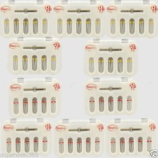 100Pcs Dental Fiber Post Screw Thread Quartz Resin + 10*Drills Red/Yellow Or