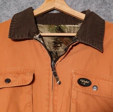 Walls Reversible Camo Canvas Jacket Men's L Realtree AP Hunting Farm Barn Coat