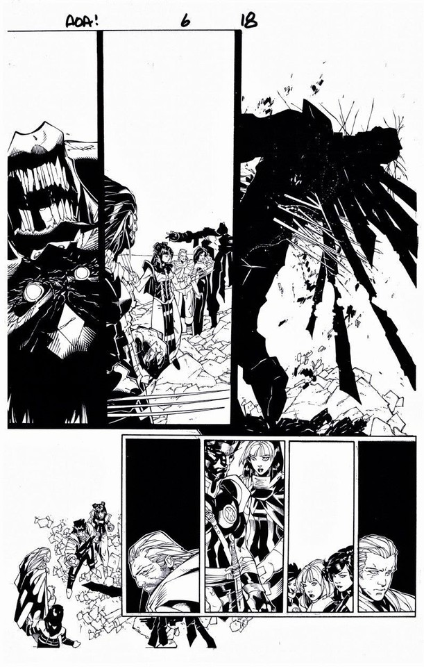 X-Men Age Of Apocalypse #6 Page 19 Original Art Wolverine X-23 By Chris Bachalo Comic Art