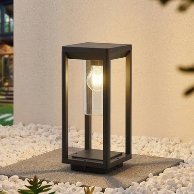 Lindby Lampada da Esterno 'Estami' (Protetto da Spruzzi d'Acqua (Moderna) in Nero in Alluminio