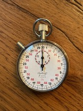 Vintage Sportcraft 7 Jewel 60 Second Stopwatch 1/10 Swiss Made #12479 NICE!