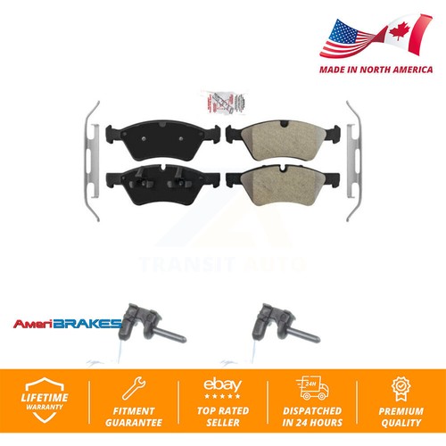 Front Ceramic Brake Pad Wear Sensor Kit For 2008 Mercedes-Benz G55 AMG 5.0L 5.5L - Picture 1 of 11