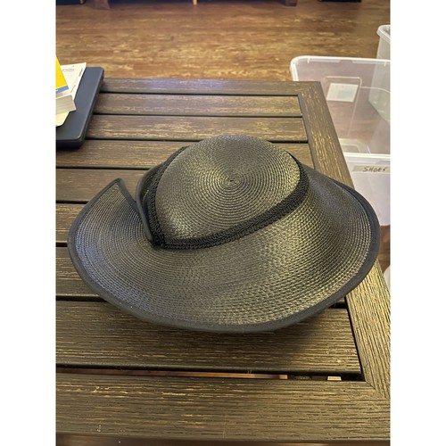 Vintage 40s Deborah New York Black Hat Size S-L - Picture 2 of 10