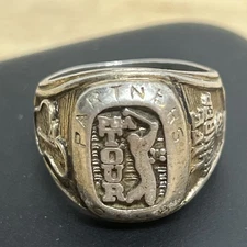 VTG PGA Tour Partners Life Member Golf Ring STERLING SILVER  Accent Diamond