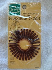 Vintage NOS Goody Adjustable Flexible Comb Headband Plastic Stretch NIP 80s 1039
